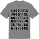 Mid Heather Gray t-shirt med Kuggenäs ordlek t-shirt