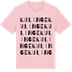 Pink Cotton t-shirt med Kulinge ordlek t-shirt