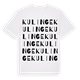 White t-shirt med Kulinge ordlek t-shirt