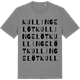 Mid Heather Gray t-shirt med Kullingelöt ordlek t-shirt