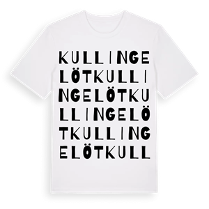 Kullingelöt ordlek t-shirt – ekologisk bomull t-shirt från Pinshirt
