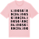 Pink Cotton t-shirt med Kungsgården ordlek t-shirt
