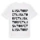 White t-shirt med Kusktorpet ordlek t-shirt