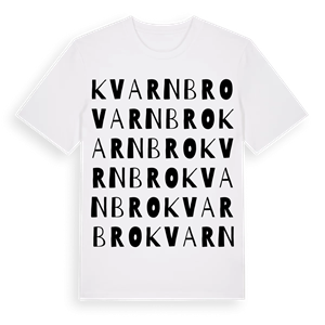 Kvarnbro ordlek t-shirt – ekologisk bomull t-shirt från Pinshirt