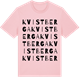 Pink Cotton t-shirt med Kvistberga ordlek t-shirt