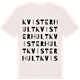 Vintage White t-shirt med Kvisterhult ordlek t-shirt