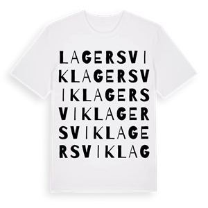 Lagersvik ordlek t-shirt – ekologisk bomull t-shirt från Pinshirt