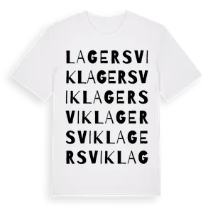 Lagersvik ordlek t-shirt – ekologisk bomull t-shirt från Pinshirt