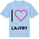 Blue Soul t-shirt med Jag älskar Lajvby t-shirt stort tryck