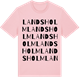 Pink Cotton t-shirt med Landsholm ordlek t-shirt