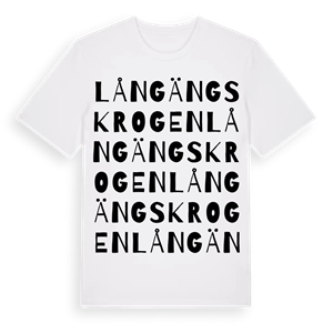 Långängskrogen ordlek t-shirt – ekologisk bomull t-shirt från Pinshirt