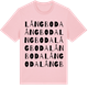 Pink Cotton t-shirt med Långboda ordlek t-shirt