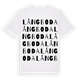 White t-shirt med Långboda ordlek t-shirt