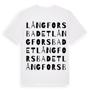 Långforsbadet ordlek t-shirt – ekologisk bomull t-shirt från Pinshirt