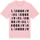 Pink Cotton t-shirt med Långgruvan ordlek t-shirt