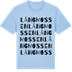 Blue Soul t-shirt med Långmossen ordlek t-shirt