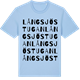 Blue Soul t-shirt med Långsjöstugan ordlek t-shirt