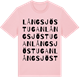 Pink Cotton t-shirt med Långsjöstugan ordlek t-shirt
