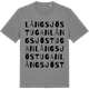 Mid Heather Gray t-shirt med Långsjöstugan ordlek t-shirt