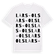 White t-shirt med Lars-Ols ordlek t-shirt