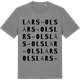 Mid Heather Gray t-shirt med Lars-Ols ordlek t-shirt