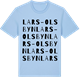 Blue Soul t-shirt med Lars-Olsbyn ordlek t-shirt