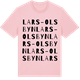 Pink Cotton t-shirt med Lars-Olsbyn ordlek t-shirt