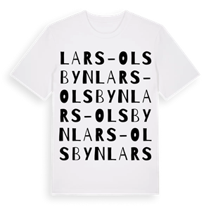 Lars-Olsbyn ordlek t-shirt – ekologisk bomull t-shirt från Pinshirt