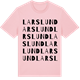 Pink Cotton t-shirt med Larslund ordlek t-shirt
