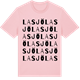 Pink Cotton t-shirt med Lasjö ordlek t-shirt