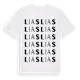 White t-shirt med Lias ordlek t-shirt