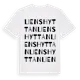 White t-shirt med Lienshyttan ordlek t-shirt