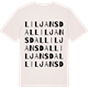 Vintage White t-shirt med Liljansdal ordlek t-shirt