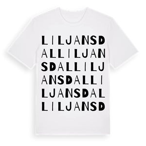 Liljansdal ordlek t-shirt – ekologisk bomull t-shirt från Pinshirt