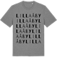 Mid Heather Gray t-shirt med Lilla Åby ordlek t-shirt