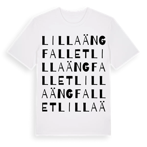 Lilla Ängfallet ordlek t-shirt – ekologisk bomull t-shirt från Pinshirt