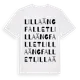 White t-shirt med Lilla Ängfallet ordlek t-shirt
