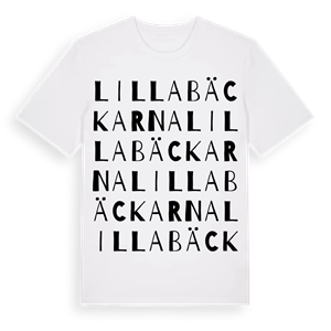 Lilla Bäckarna ordlek t-shirt – ekologisk bomull t-shirt från Pinshirt