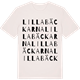 Vintage White t-shirt med Lilla Bäckarna ordlek t-shirt