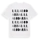 White t-shirt med Lilla Bodarna ordlek t-shirt