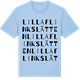 Blue Soul t-shirt med Lilla Flinkslätten ordlek t-shirt