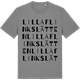 Mid Heather Gray t-shirt med Lilla Flinkslätten ordlek t-shirt