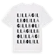White t-shirt med Lilla Gillbo ordlek t-shirt