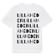 White t-shirt med Lilla Heden ordlek t-shirt