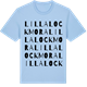 Blue Soul t-shirt med Lilla Lockmora ordlek t-shirt