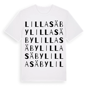 Lilla Säby ordlek t-shirt – ekologisk bomull t-shirt från Pinshirt