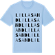 Blue Soul t-shirt med Lilla Sand ordlek t-shirt