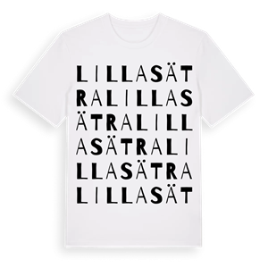 Lilla Sätra ordlek t-shirt – ekologisk bomull t-shirt från Pinshirt