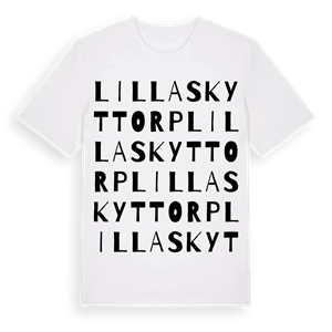 Lilla Skyttorp ordlek t-shirt – ekologisk bomull t-shirt från Pinshirt