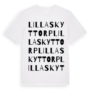 Lilla Skyttorp ordlek t-shirt – ekologisk bomull t-shirt från Pinshirt